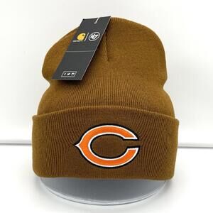 Carhartt x ’47 Chicago Bears NFL Cuffed Beanie Brown OSFA Knit Winter Cap NWT